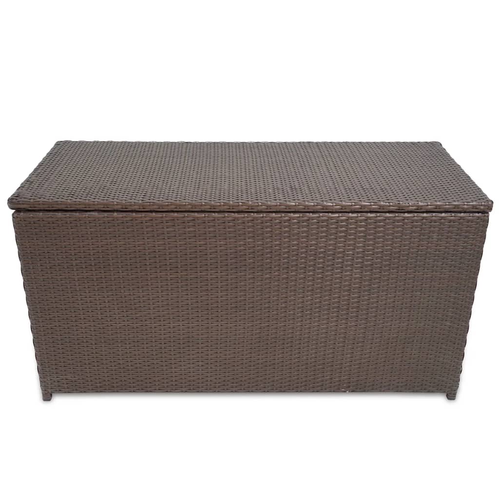 Garten-Auflagenbox Braun 120x50x60 cm Poly Rattan