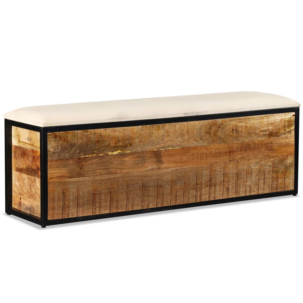 Aufbewahrungsbank 3 Schubladen Mangoholz Massiv 120x30x40 cm