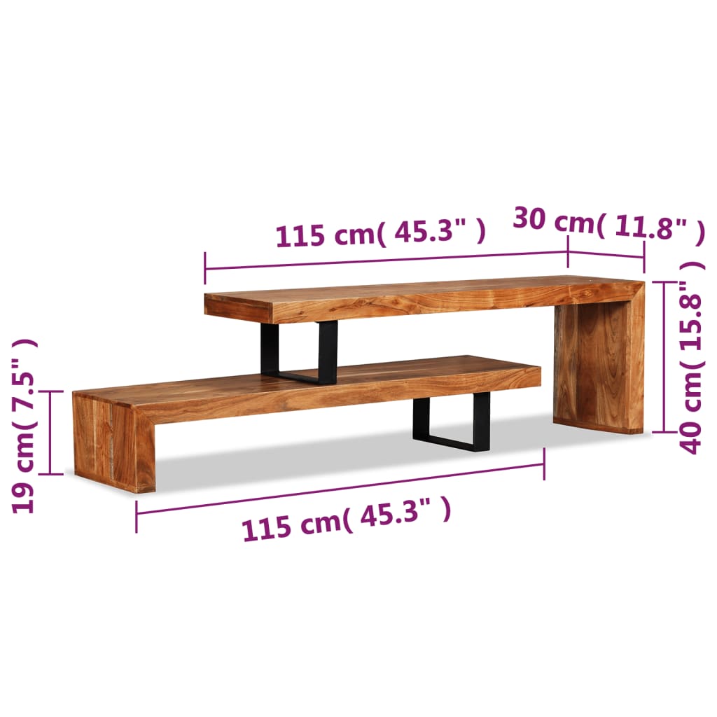 TV-Schrank Massivholz Akazie