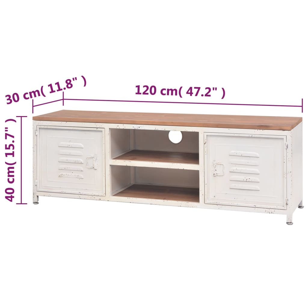 TV-Schrank 120x30x40 cm Weiß