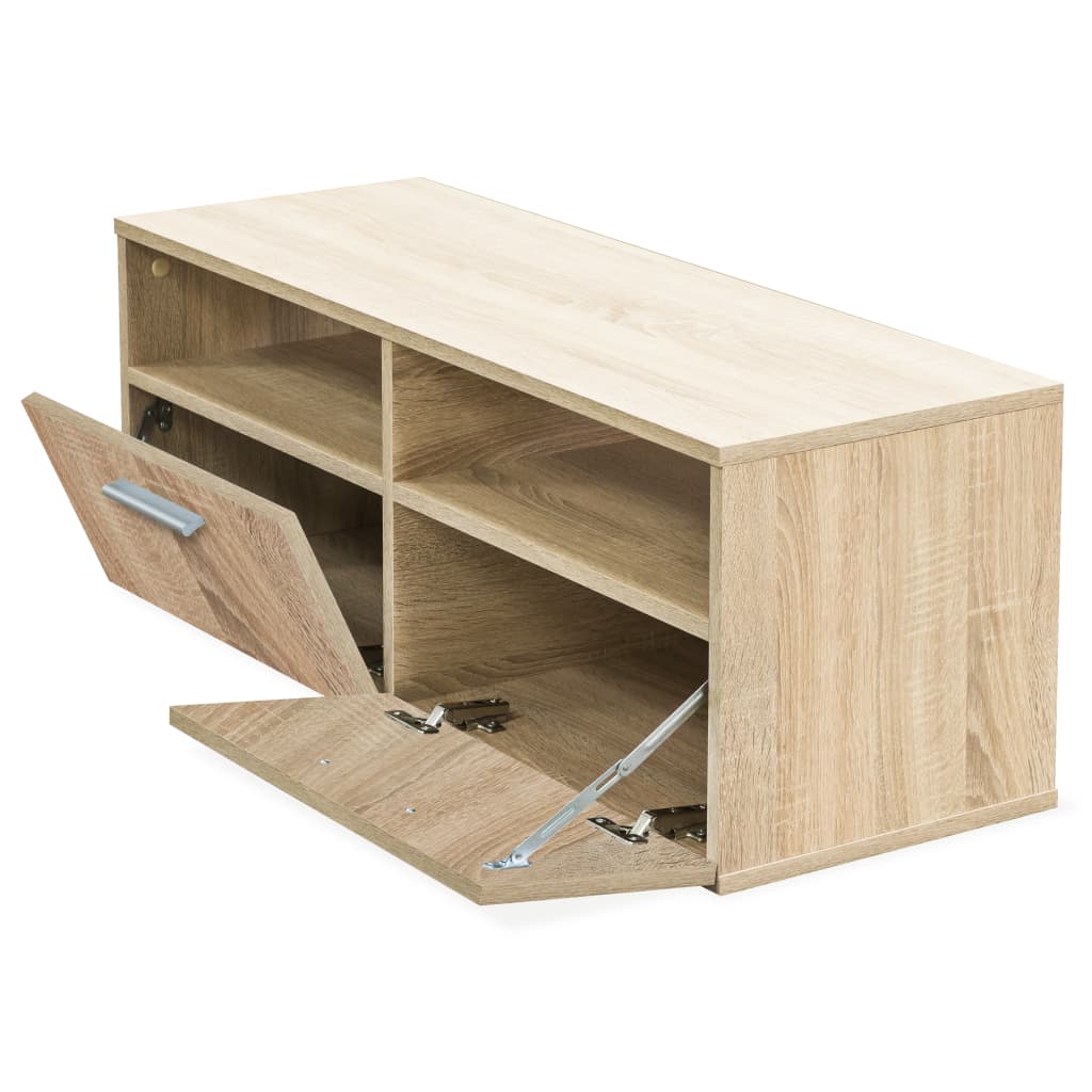 TV-Schrank Holzwerkstoff 95x35x36 cm Eiche