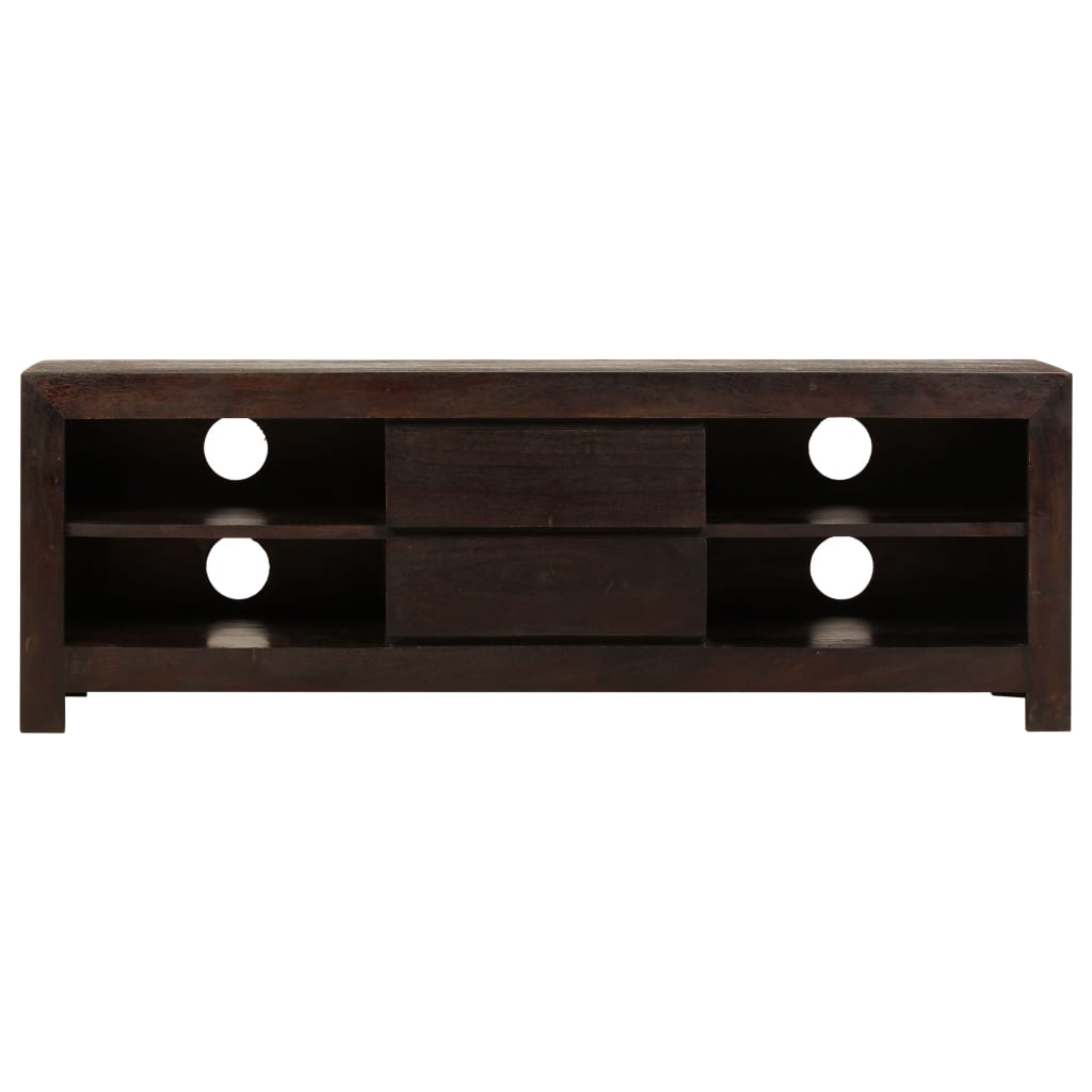 TV-Schrank Massivholz Akazie 120x30x40 cm Dunkelbraun