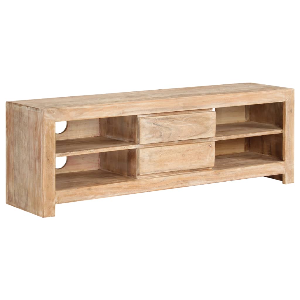 TV-Schrank Akazienholz Massiv 120 x 30 x 40 cm Hellbraun