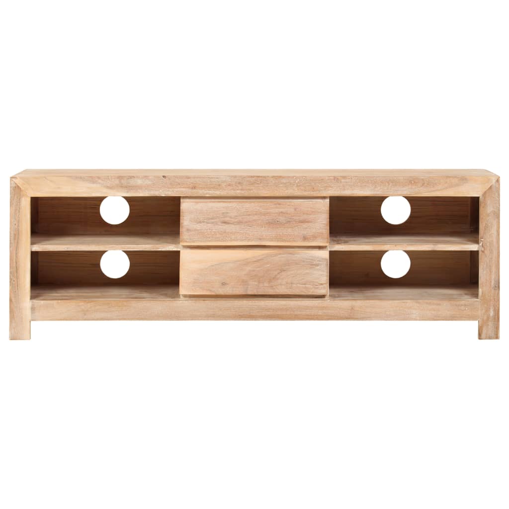 TV-Schrank Akazienholz Massiv 120 x 30 x 40 cm Hellbraun