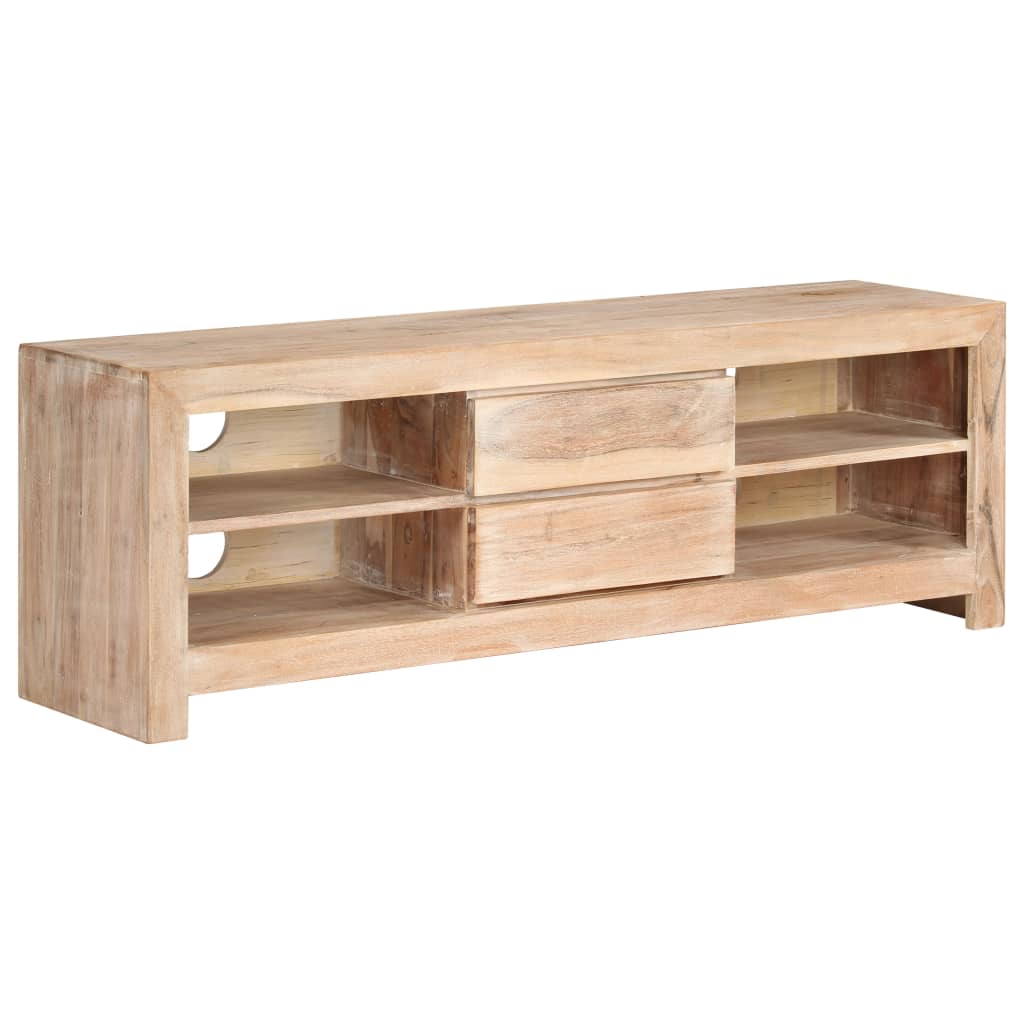 TV-Schrank Akazienholz Massiv 120 x 30 x 40 cm Hellbraun