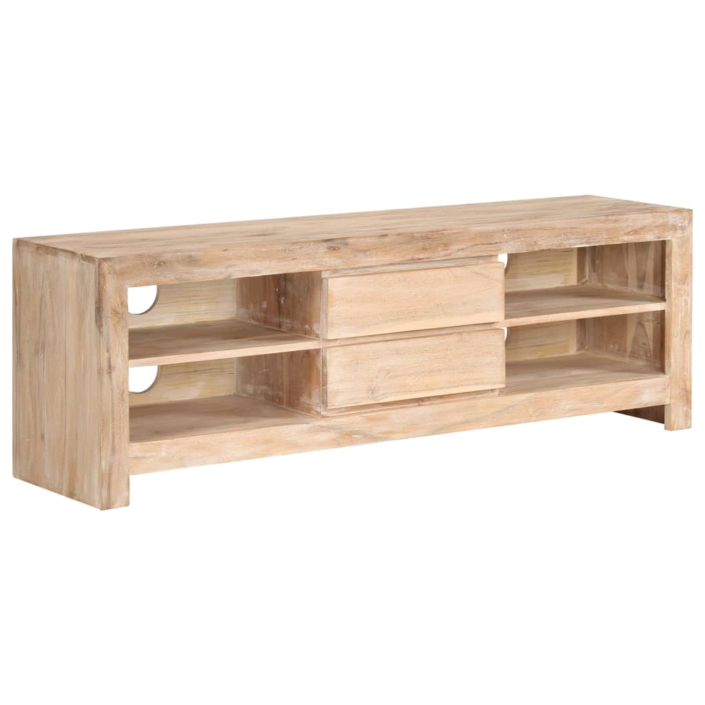 TV-Schrank Akazienholz Massiv 120 x 30 x 40 cm Hellbraun