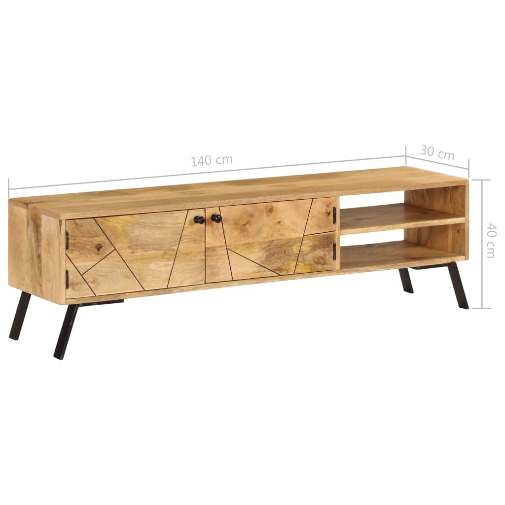 TV-Schrank Massivholz Mango 140x30x40 cm