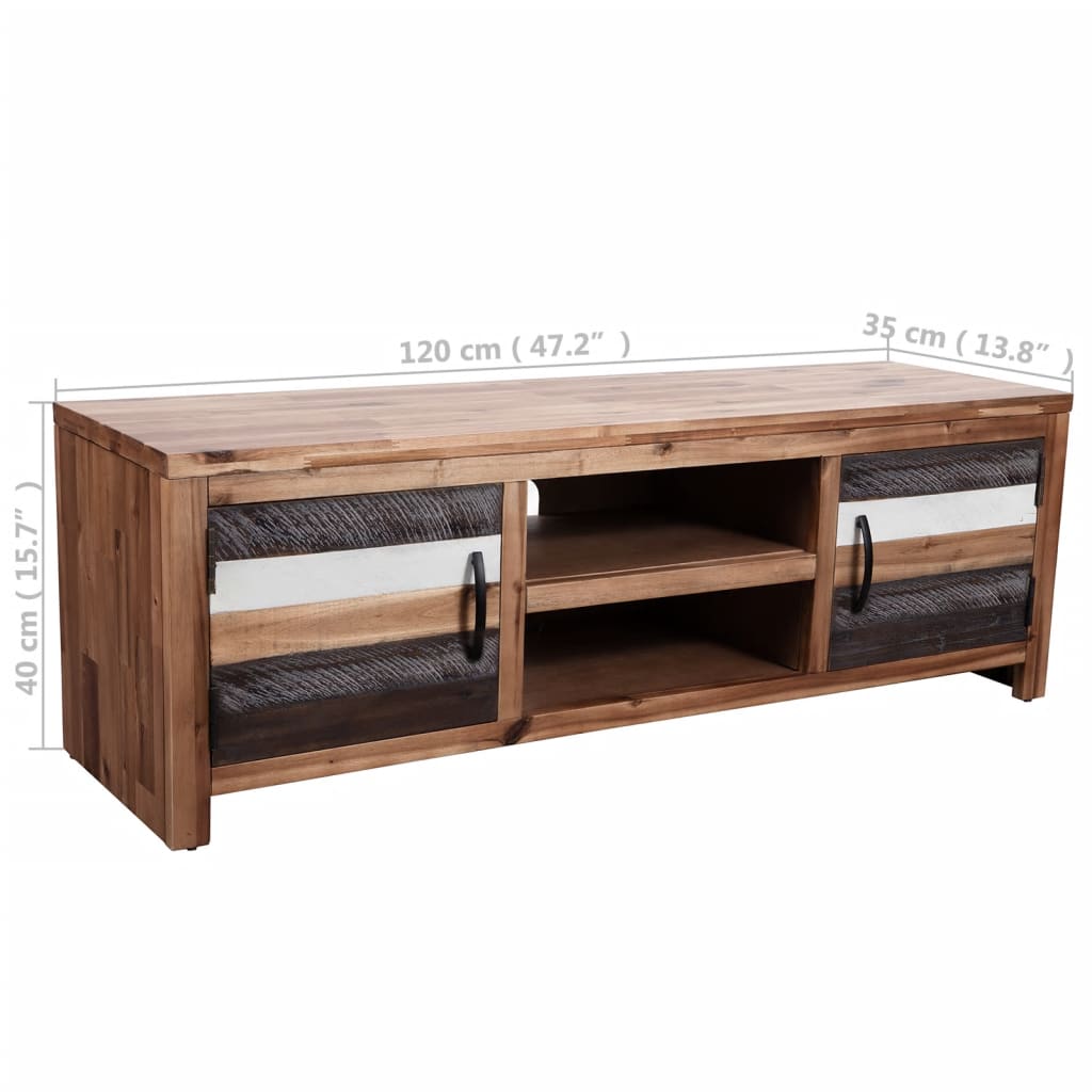 TV-Schrank Massivholz Akazie 120x35x40 cm