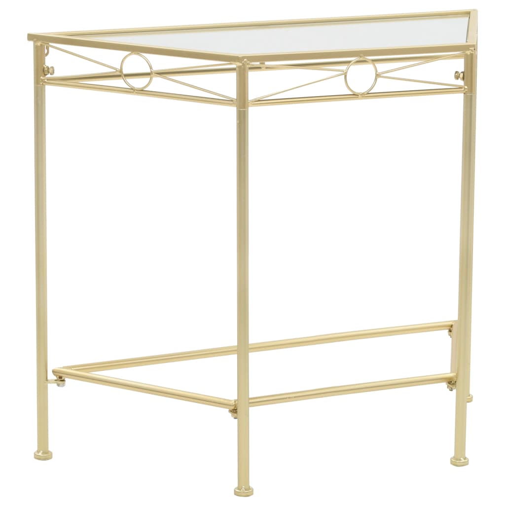 Beistelltisch Vintage-Stil Metall 87x34x73 cm Gold