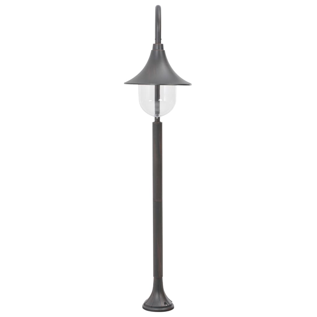 Garten-Pollerleuchte E27 120 cm Aluminium Bronzefarben