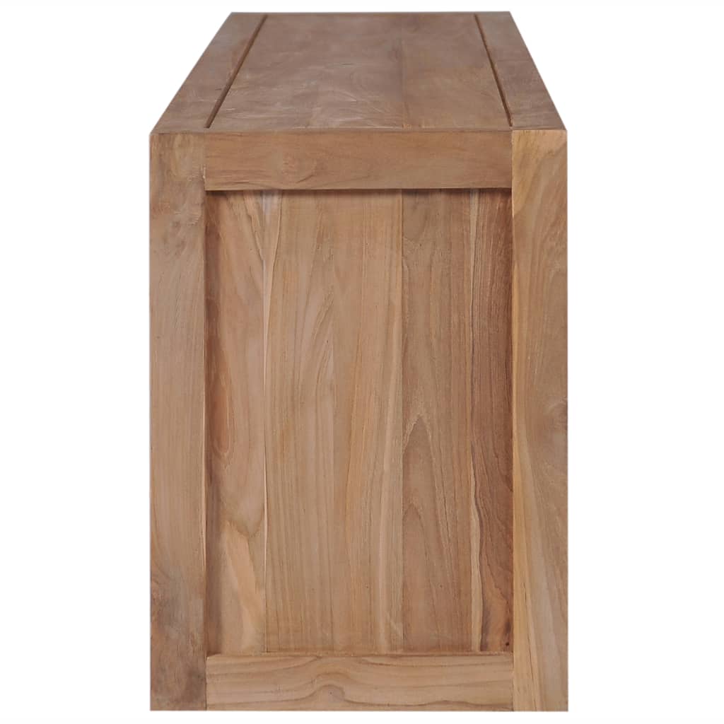 TV-Schrank Massivholz Teak Natur 120×30×40 cm