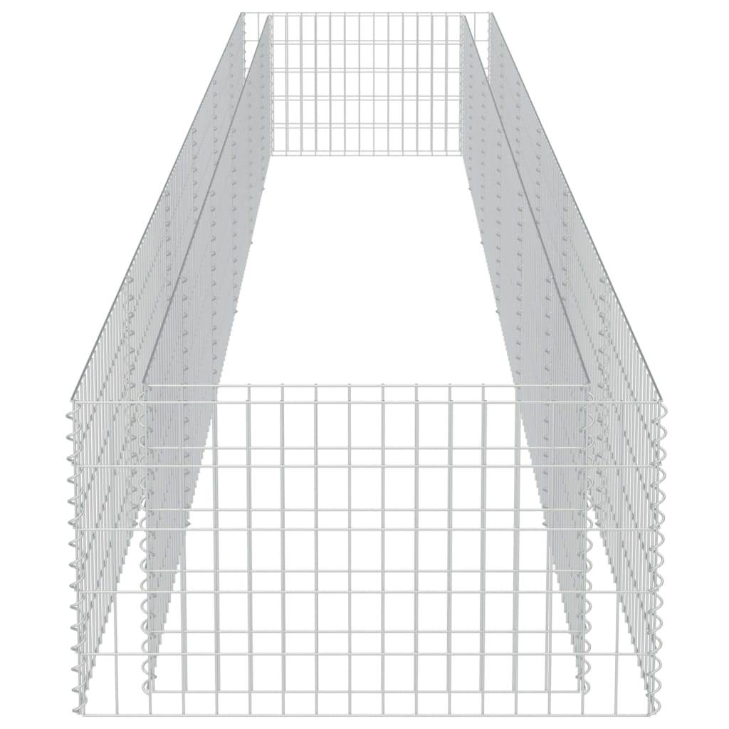 Gabionen-Hochbeet Verzinkter Stahl 540×90×50 cm