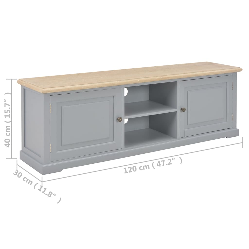 TV-Schrank Grau 120x30x40 cm Holz