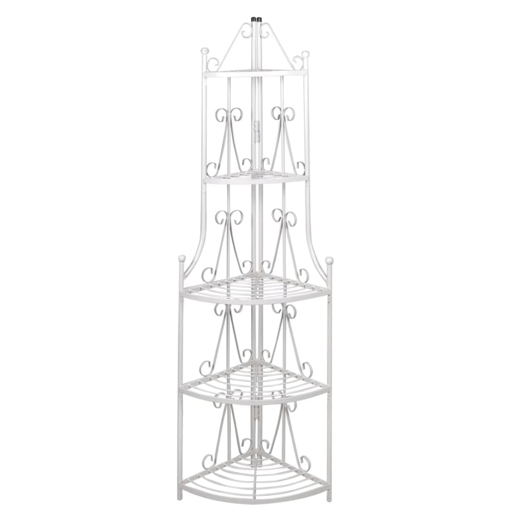 Pflanzentreppe Blumenregal Standregal Eckregal Blumentreppe Stahl weiß