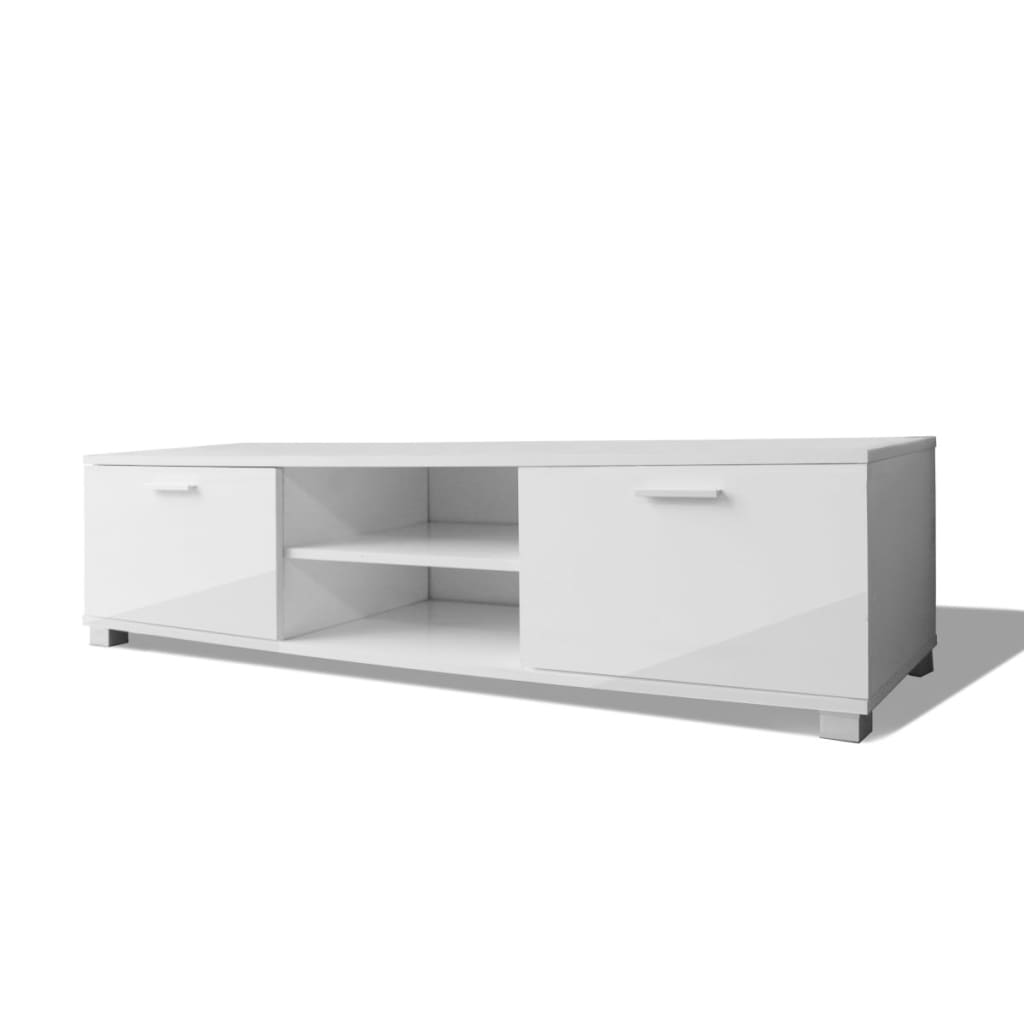 TV-Schrank Hochglanz-Weiß 140x40,5x35 cm