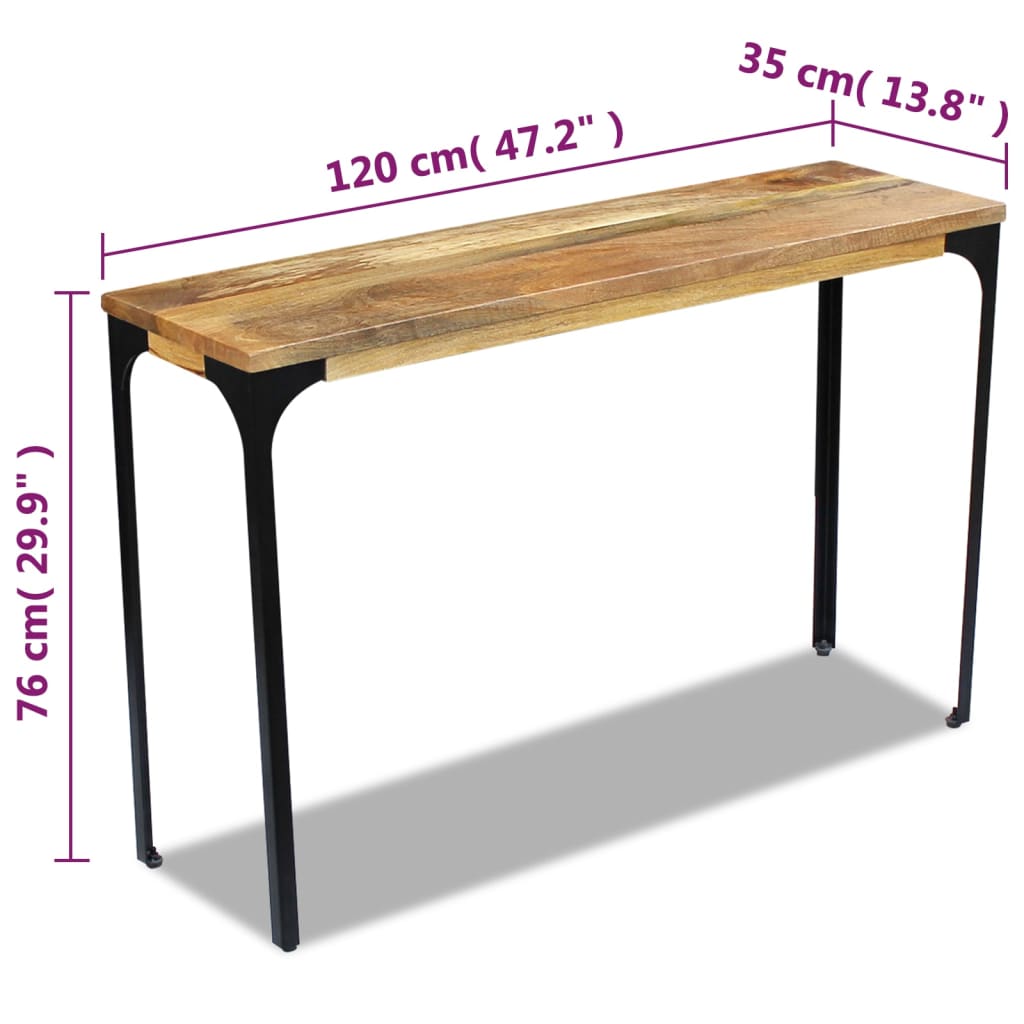 Konsolentisch Mangoholz 120x35x76 cm