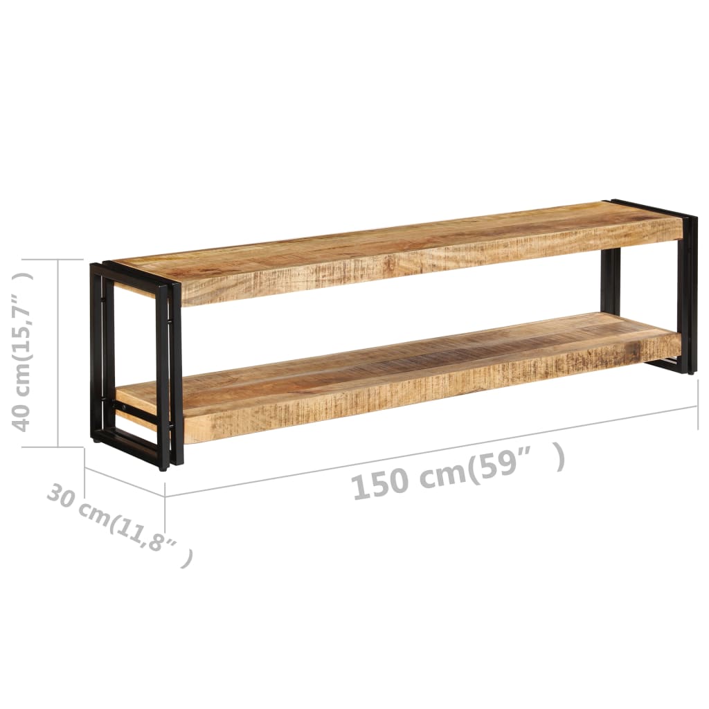 TV-Schrank 150x30x40 cm Massivholz Mango