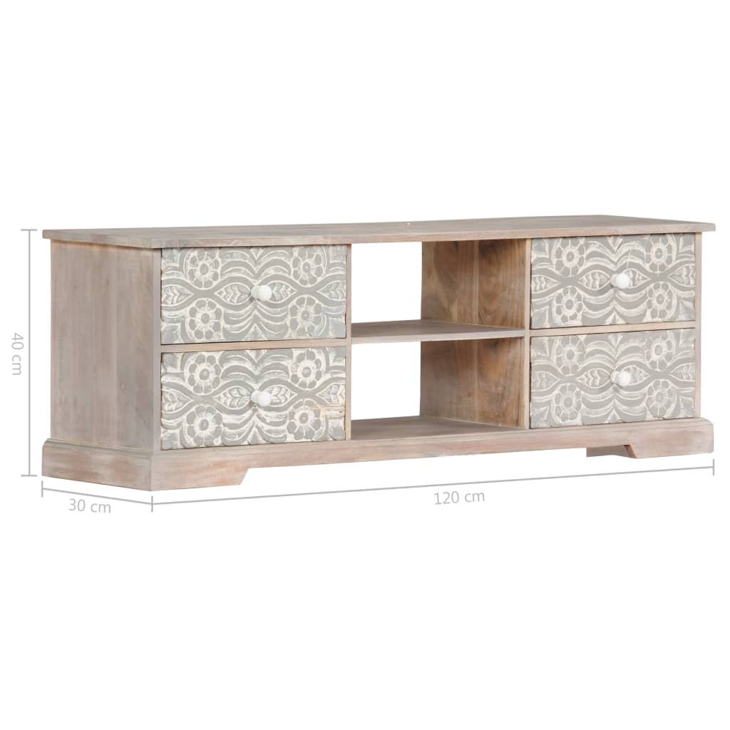 TV-Schrank 120x30x40 cm Massivholz Akazie