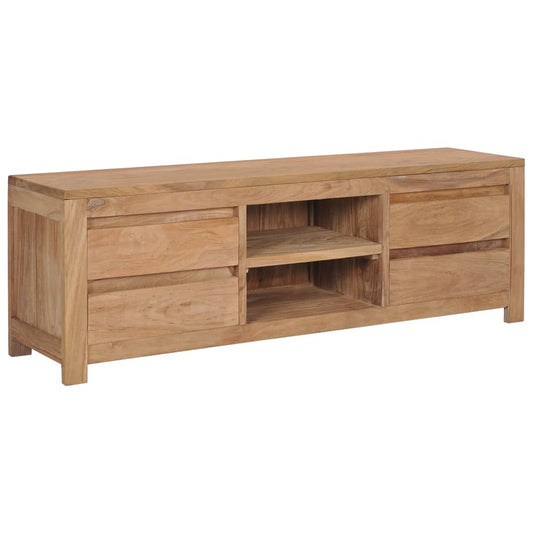 TV-Schrank 115x30x40 cm Massivholz Teak