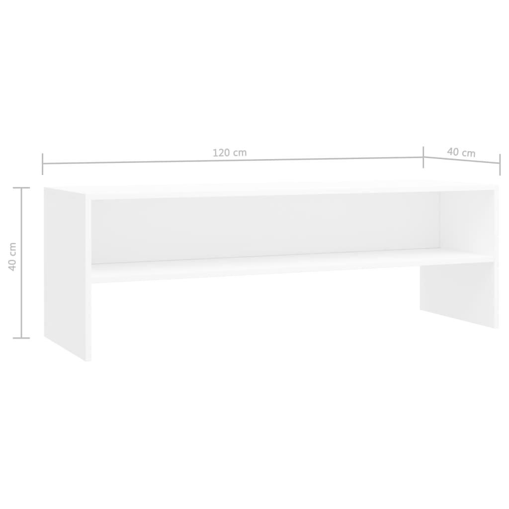 TV-Schrank Weiß 120x40x40 cm Holzwerkstoff