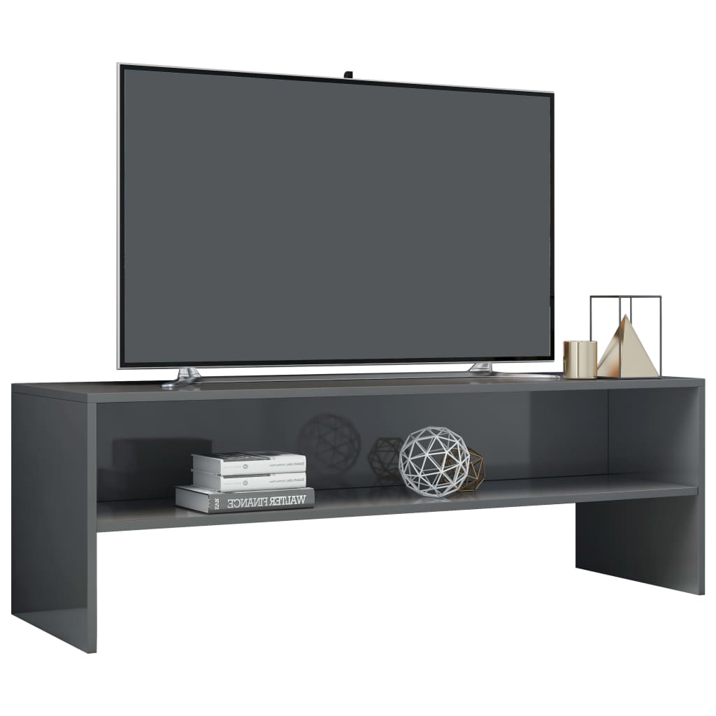 TV-Schrank Hochglanz-Grau 120x40x40 cm Holzwerkstoff