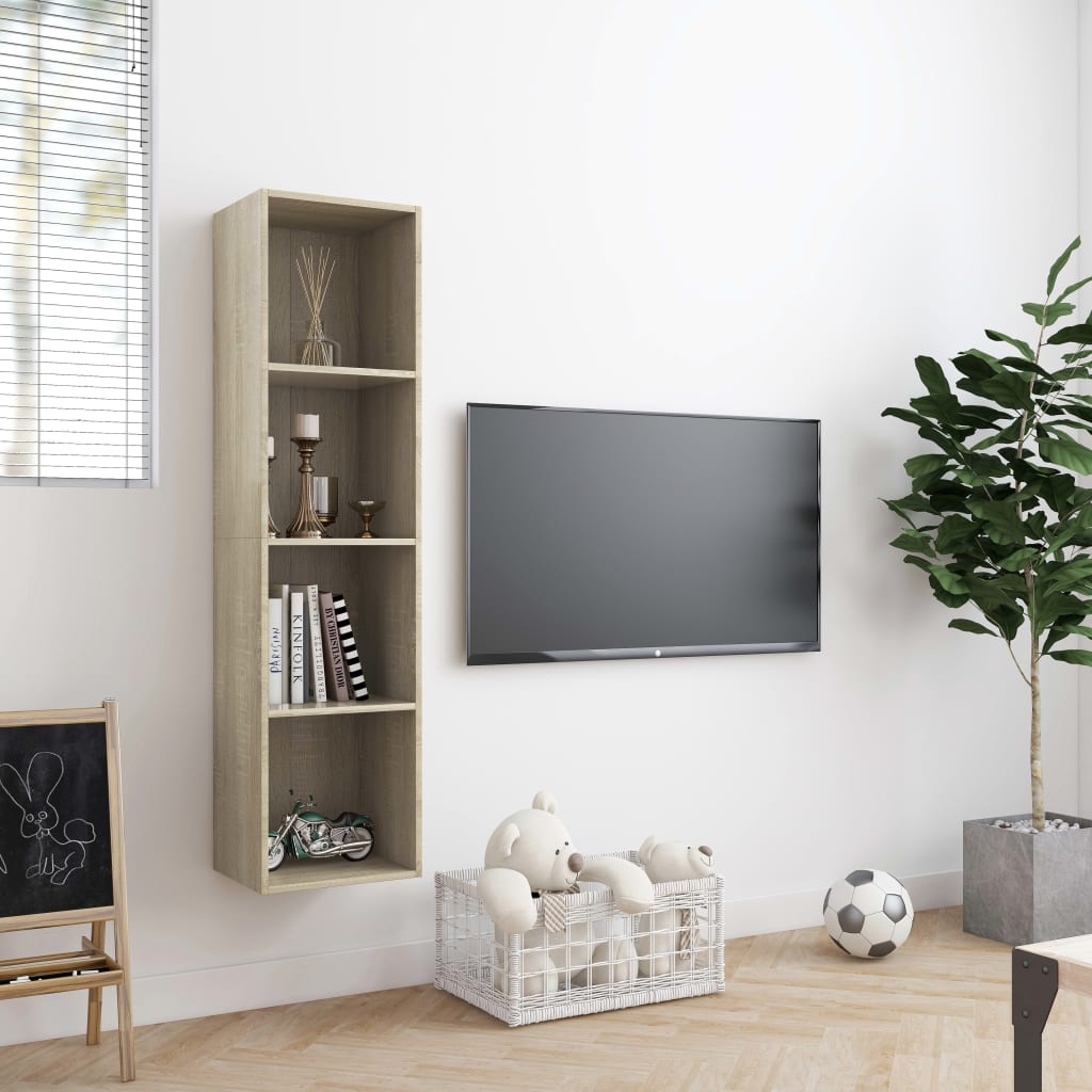 Bücherregal/TV-Schrank Sonoma-Eiche 143×30×36 cm