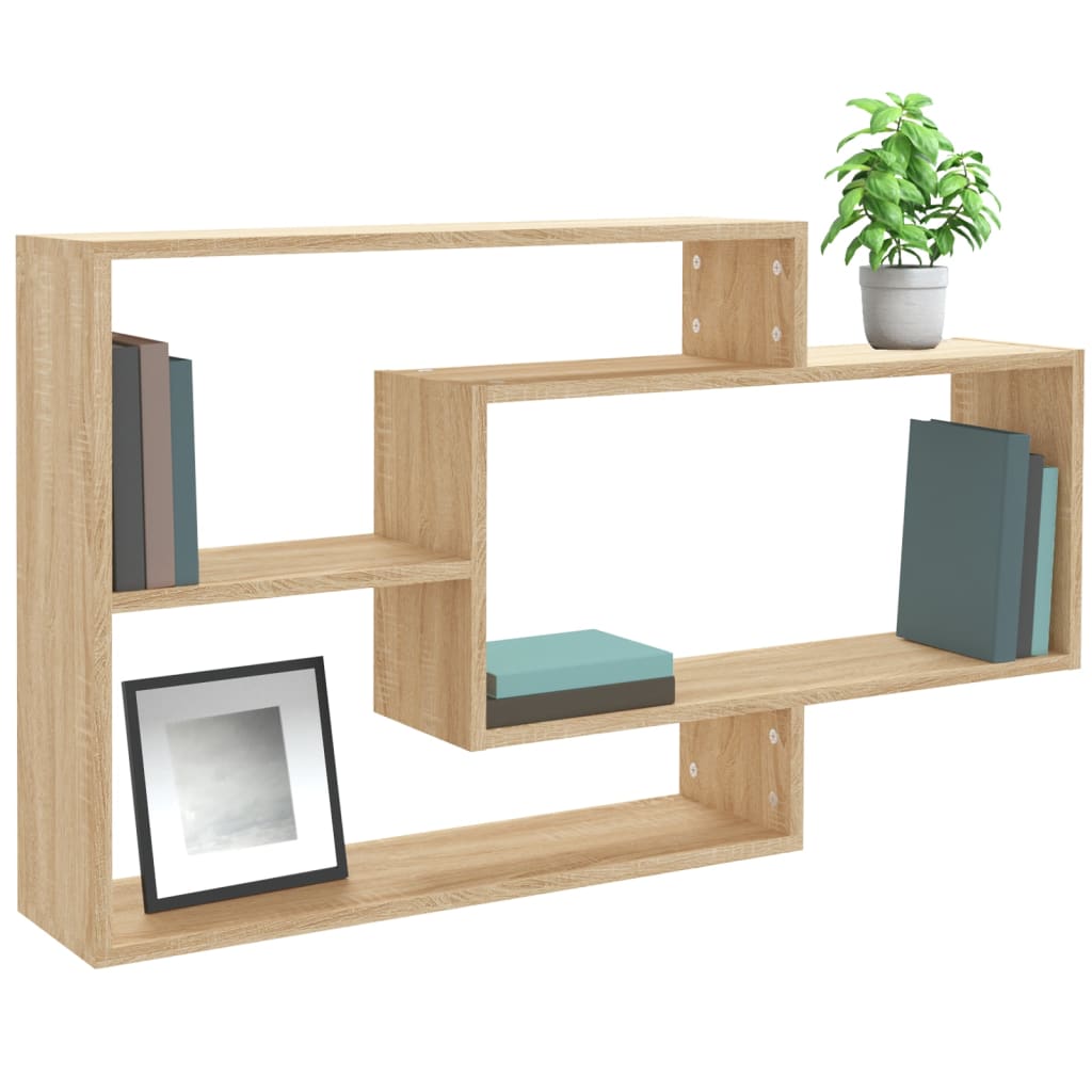 Wandregale Sonoma-Eiche 104x20x58,5 cm Holzwerkstoff