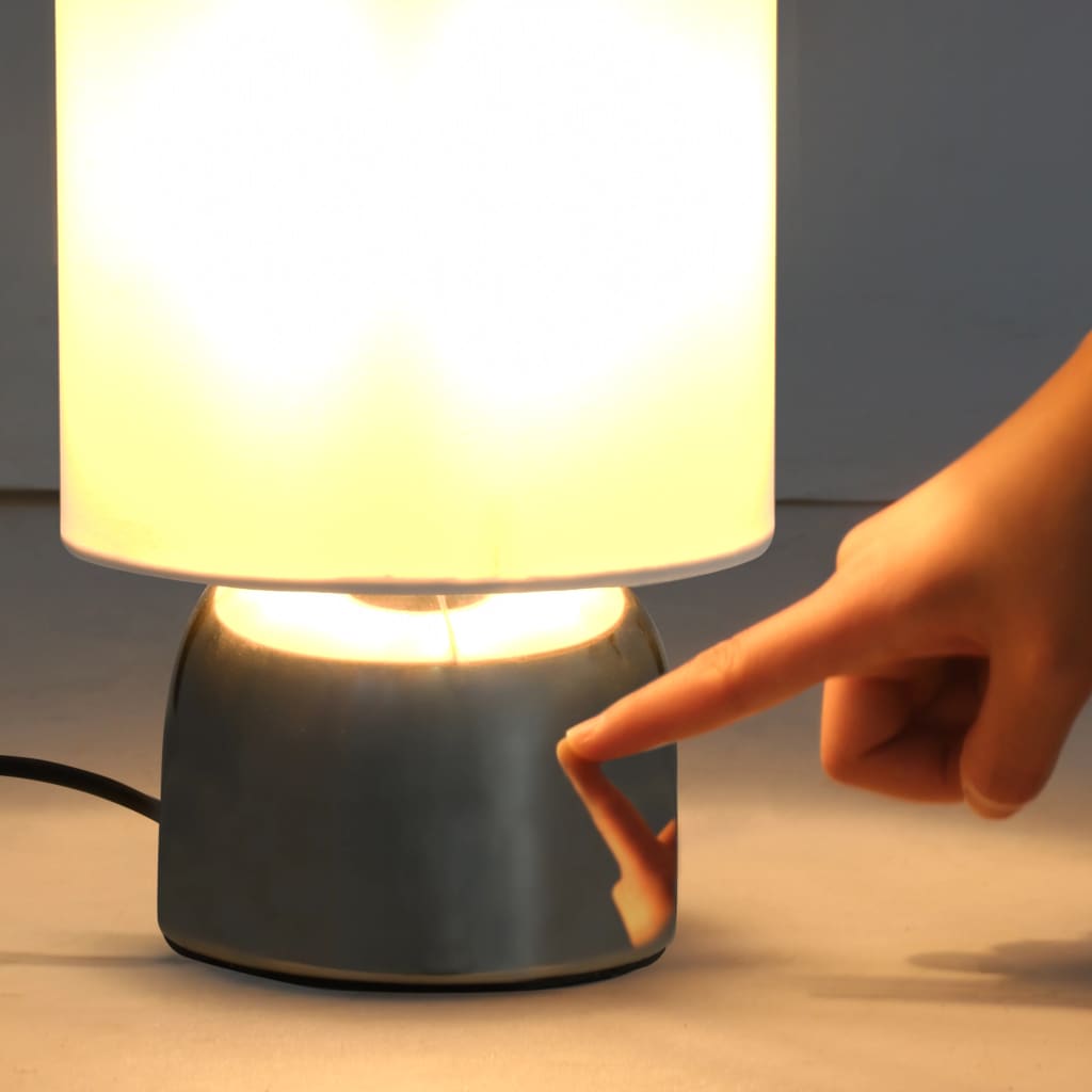 vidaXL Tischlampen 2 Stk. Touch-Sensor Weiß E14