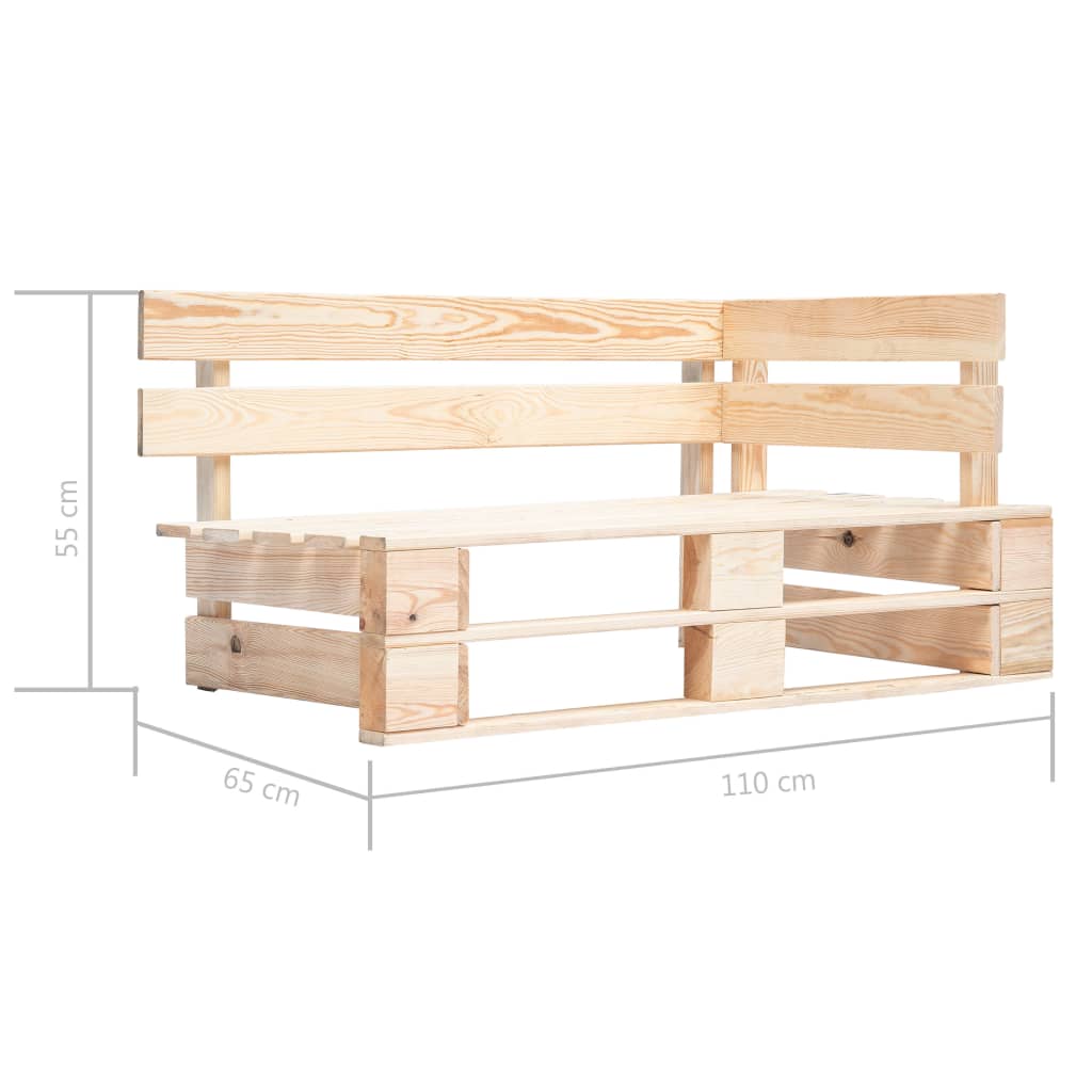 Outdoor-Eckbank Paletten Holz