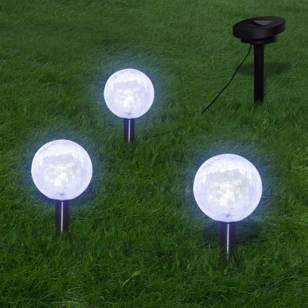 Gartenleuchten 6 Stk. LED mit Erdspießen & Solarmodulen