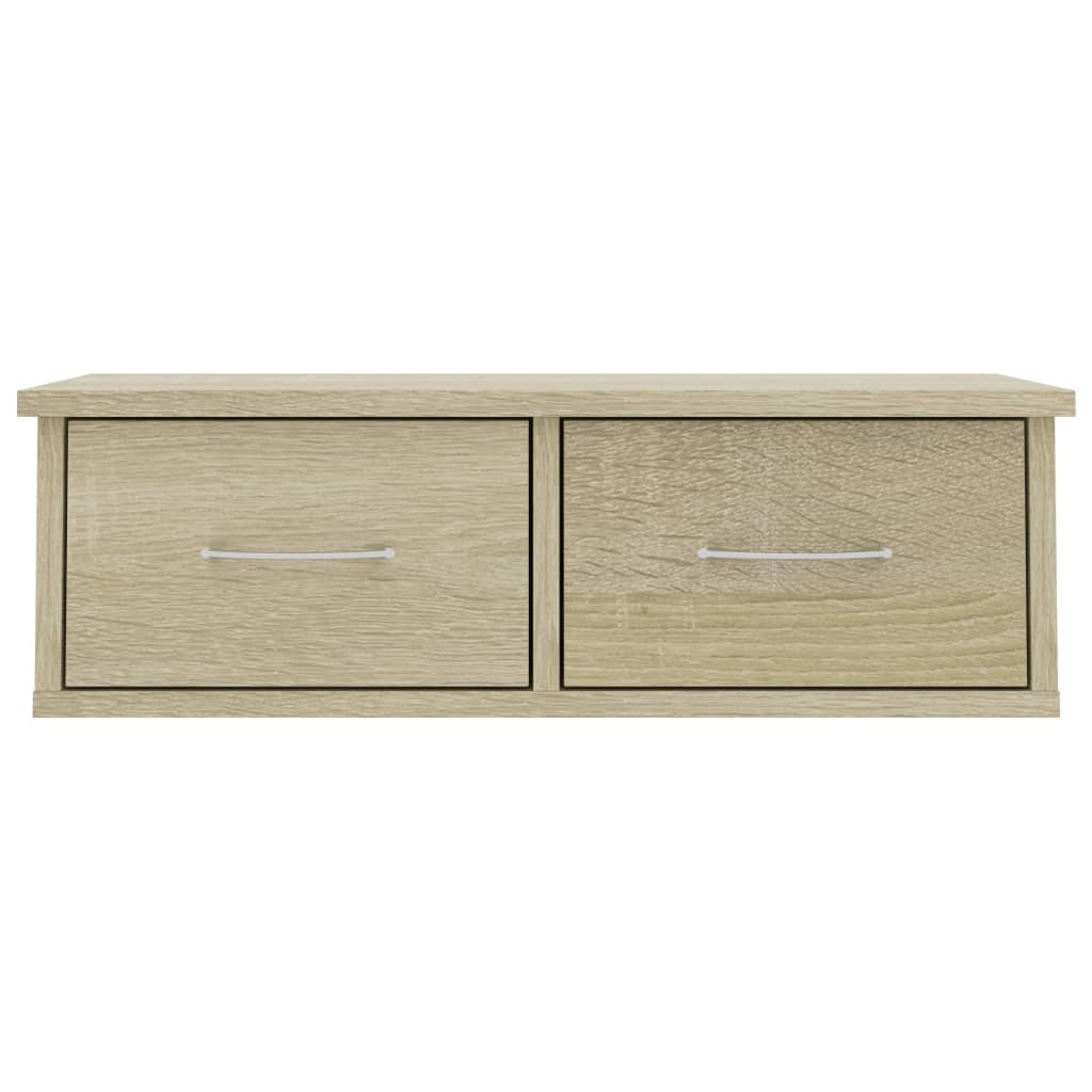 Wand-Schubladenregal Sonoma-Eiche 60x26x18,5 cm Holzwerkstoff