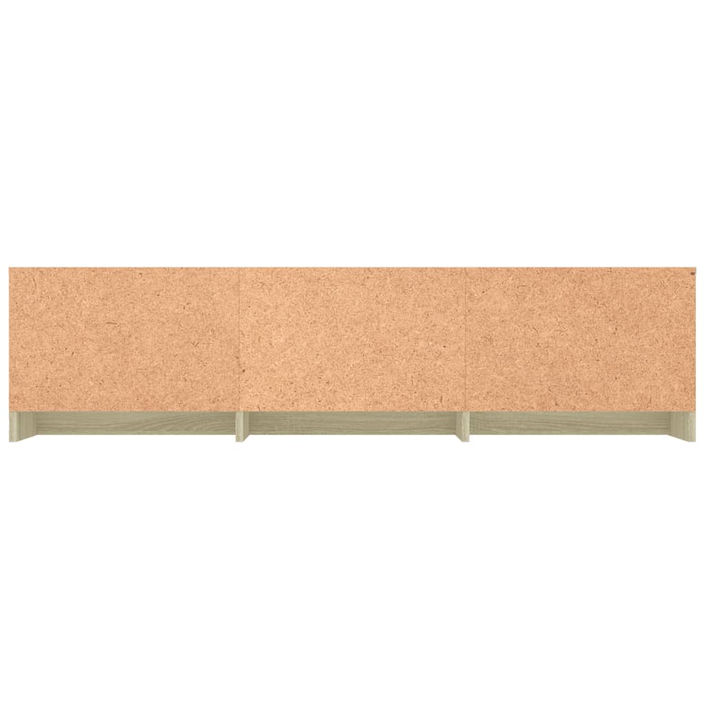 TV-Schrank Weiß und Sonoma-Eiche 140x40x35,5 cm Holzwerkstoff