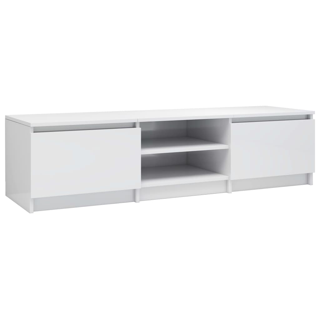 TV-Schrank Hochglanz-Weiß 140x40x35,5 cm Holzwerkstoff