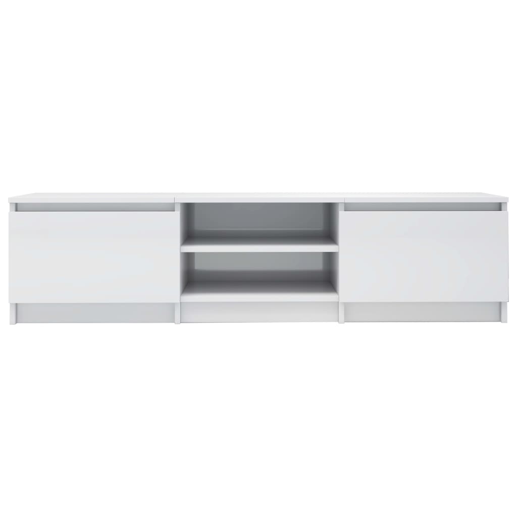 TV-Schrank Hochglanz-Weiß 140x40x35,5 cm Holzwerkstoff