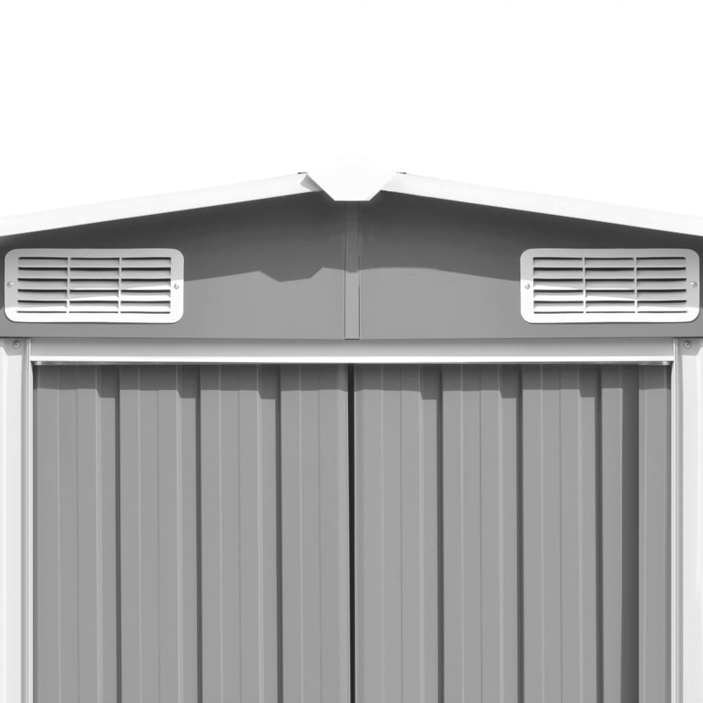 Gerätehaus Grau 257x779x181 cm Verzinkter Stahl