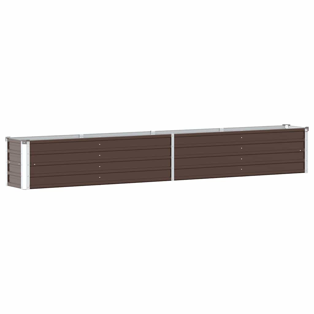 Garten-Hochbeet Verzinkter Stahl 320×40×45 cm Braun