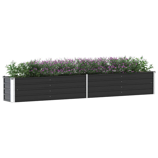 Garten-Hochbeet Verzinkter Stahl 320×40×45 cm Anthrazit