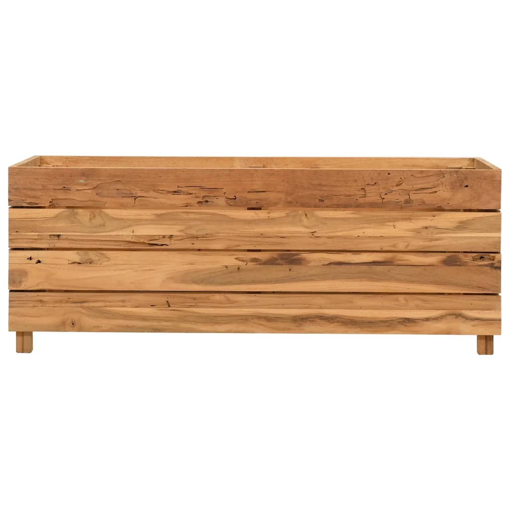 Hochbeet 100x40x38 cm Teak Altholz und Stahl