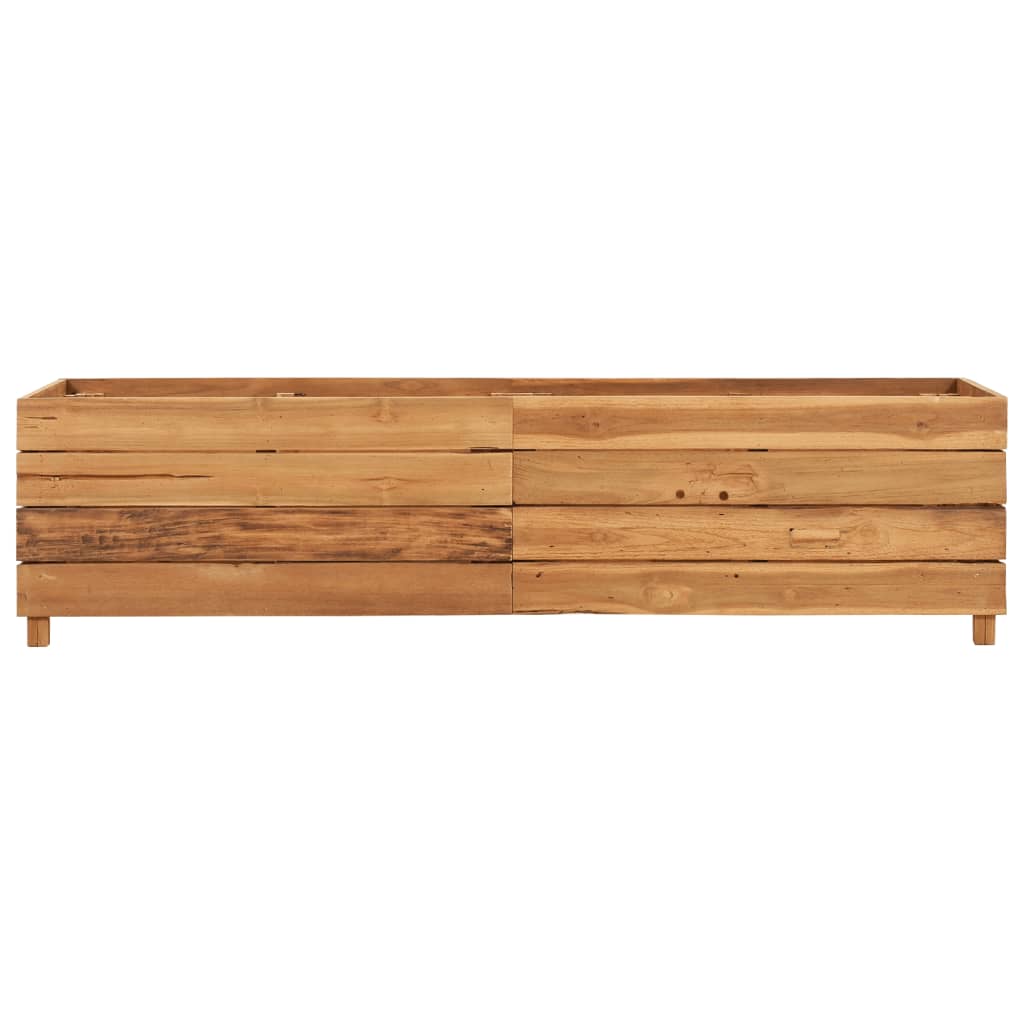 Hochbeet 150x40x38 cm Teak Altholz und Stahl