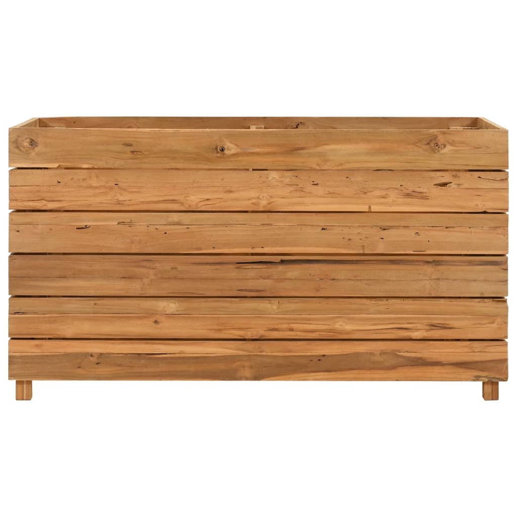 Hochbeet 100x40x55 cm Teak Altholz und Stahl