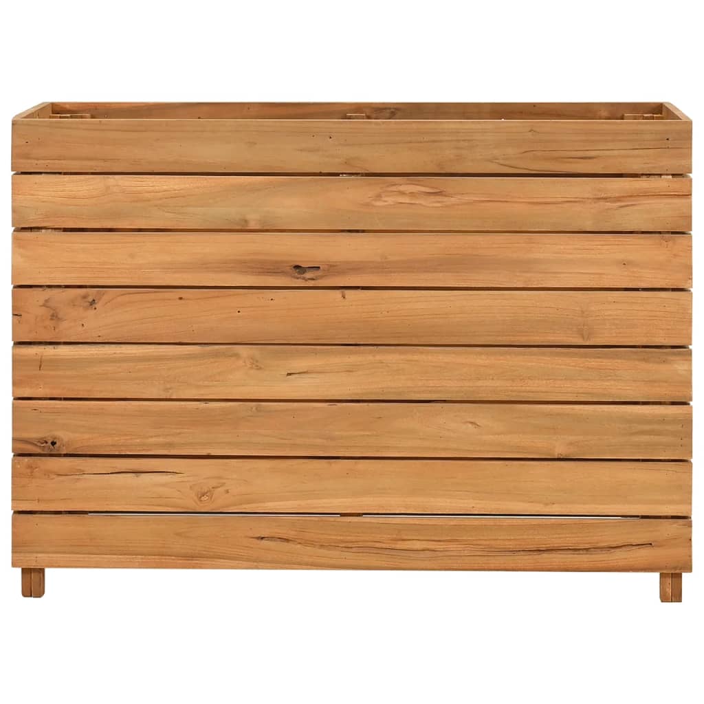 Hochbeet 100x40x72 cm Teak Altholz und Stahl