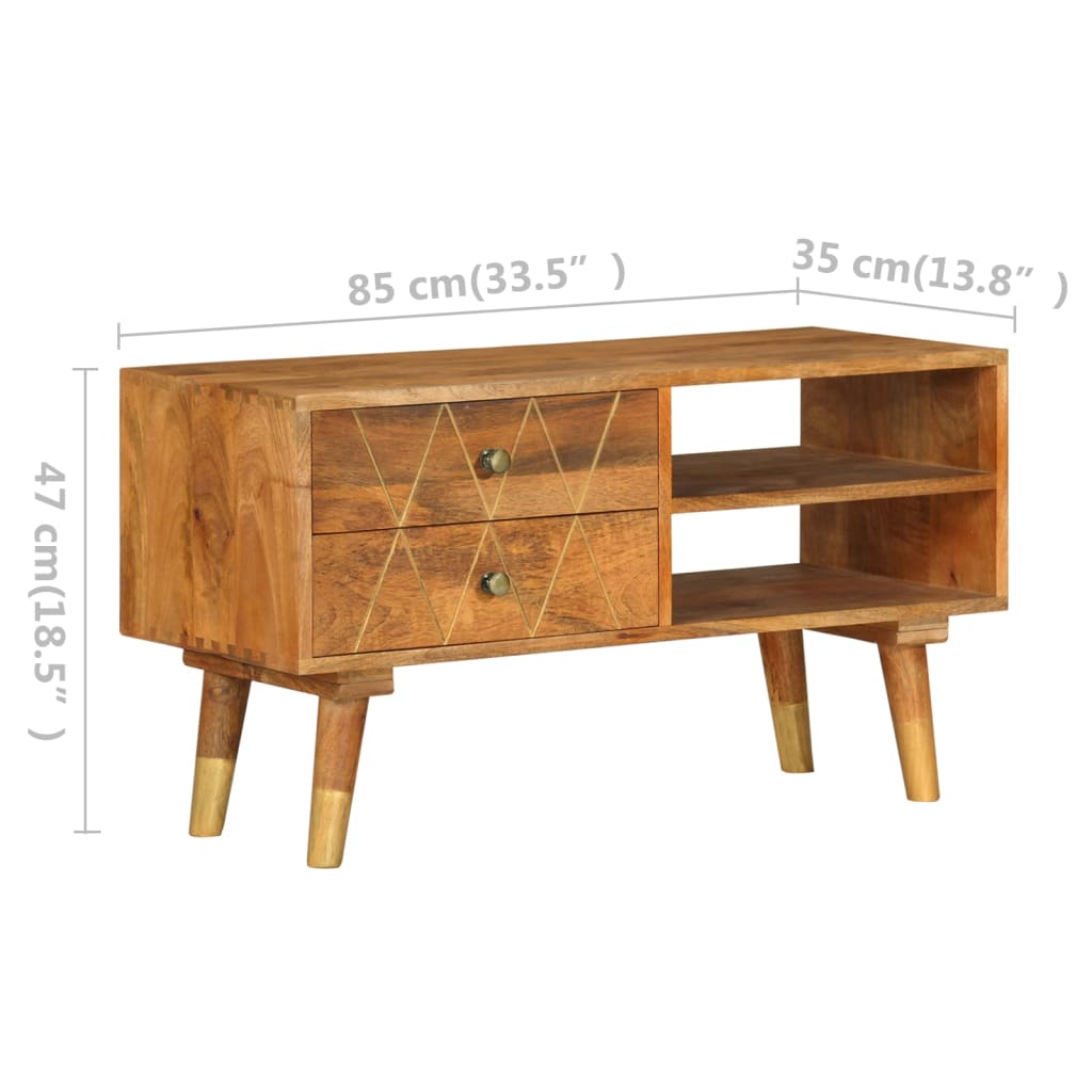 TV-Schrank 85 x 35 x 47 cm Mango-Massivholz