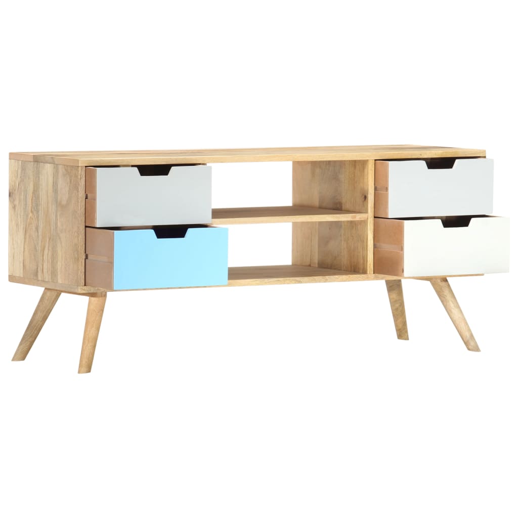 TV-Schrank 110×35×48 cm Massivholz Mango