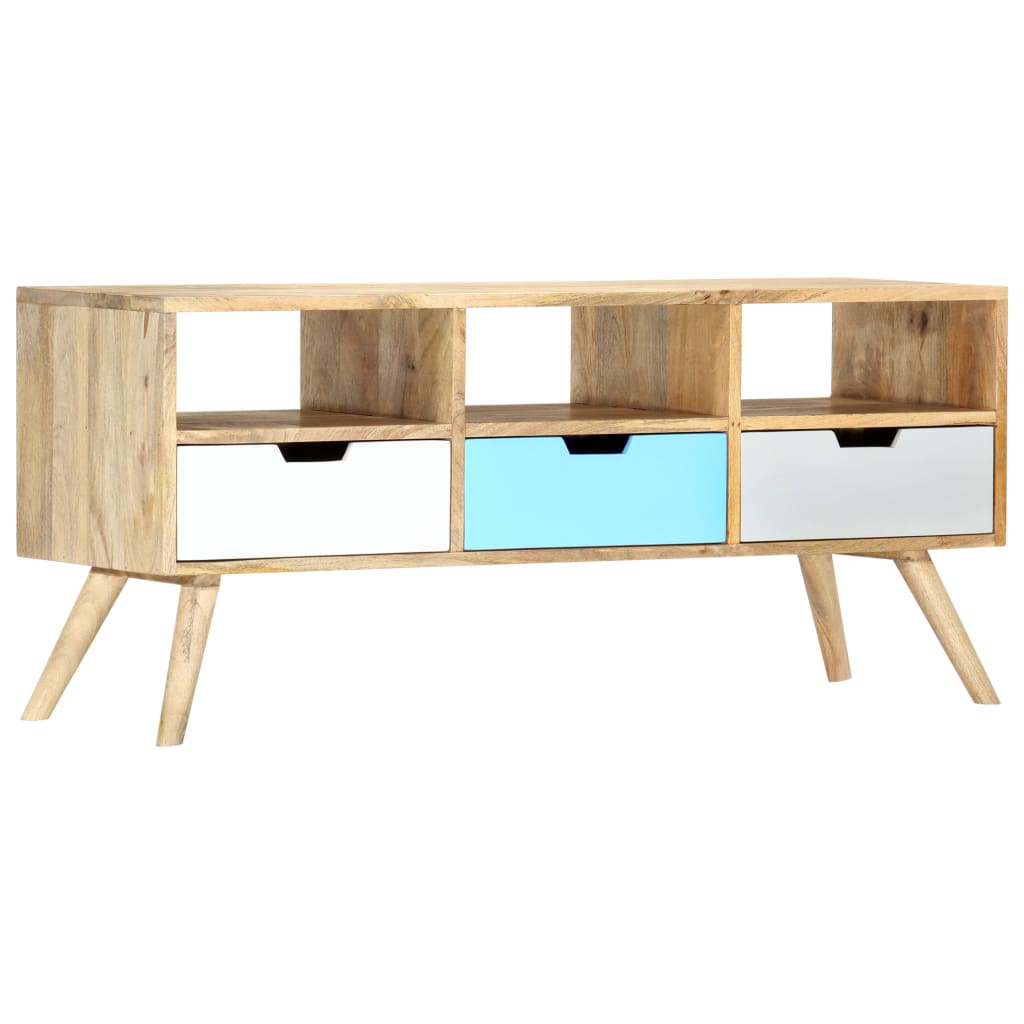 TV-Schrank 110×35×48 cm Massivholz Mango