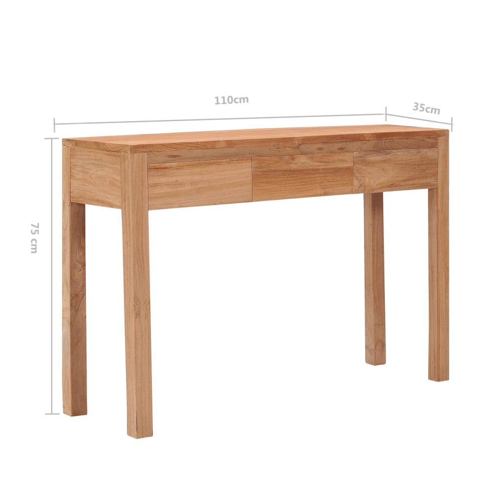 Konsolentisch 110x35x75 cm Massivholz Teak