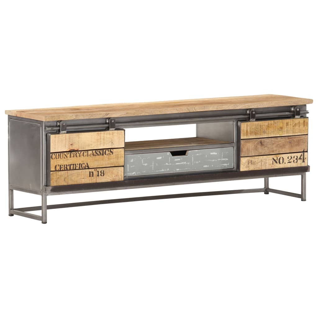 TV-Schrank 120 x 30 x 40 cm Massivholz Mango