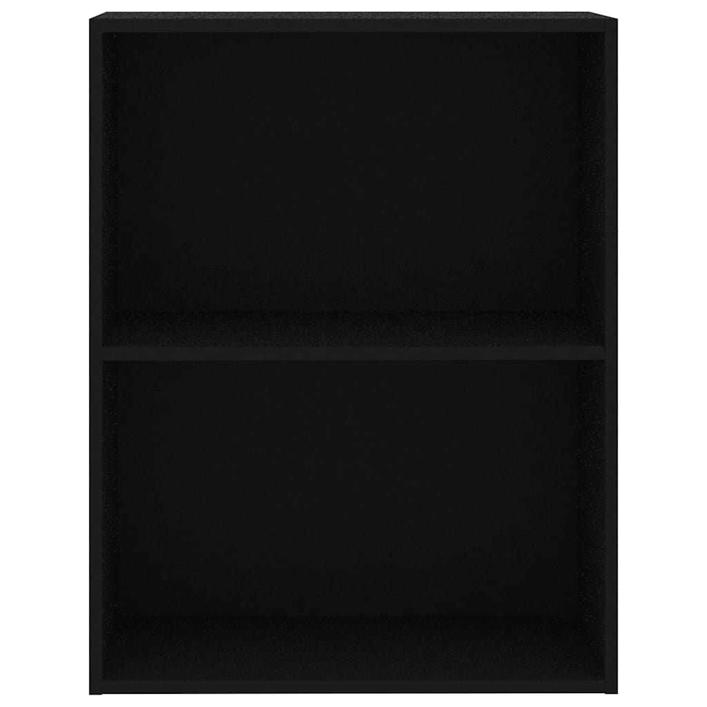 Bücherregal 2 Fächer Schwarz 60x30x76,5 cm Holzwerkstoff