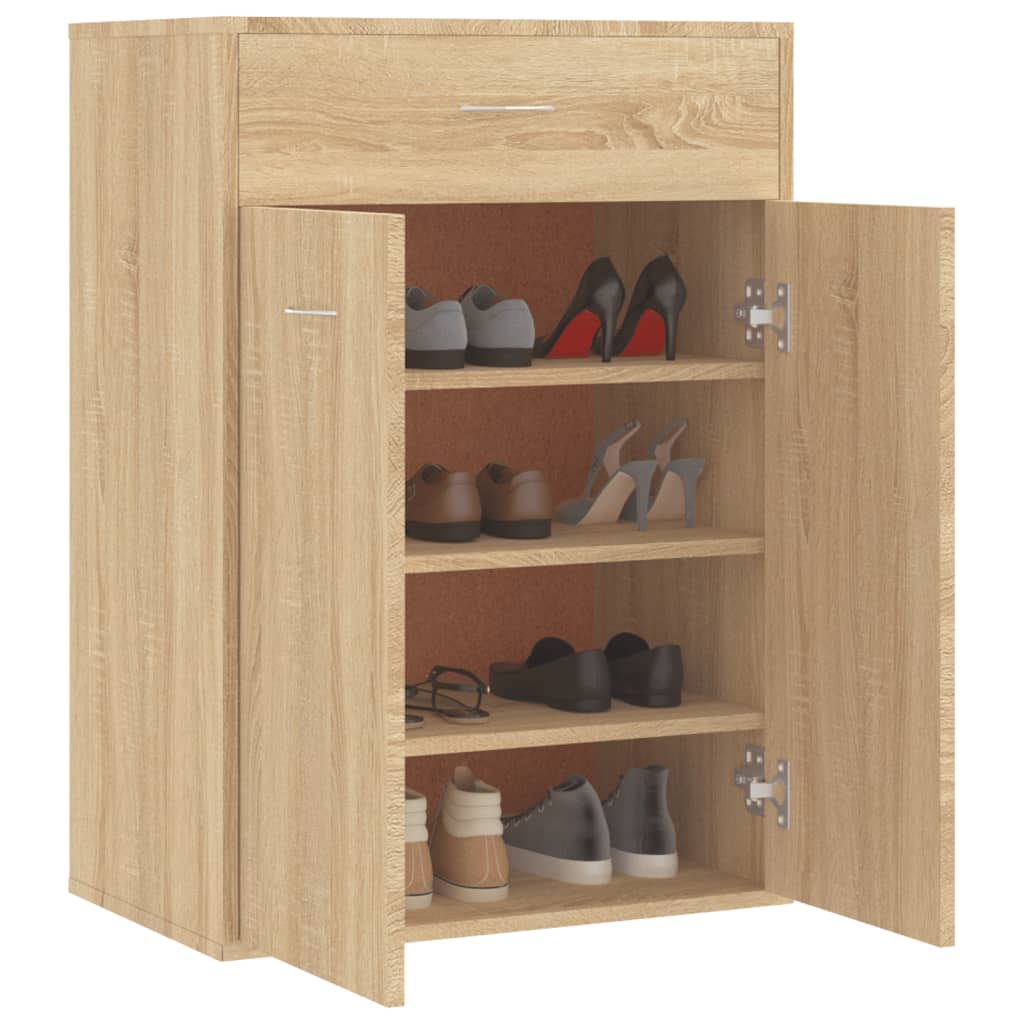 Schuhschrank Sonoma-Eiche 60x35x84 cm Holzwerkstoff