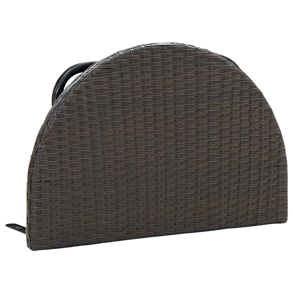 Balkontisch Braun 60x60x40 cm Poly Rattan