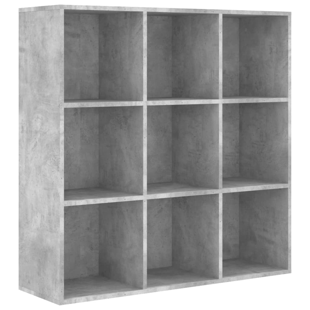 Bücherregal Betongrau 98x29x97,5 cm Holzwerkstoff